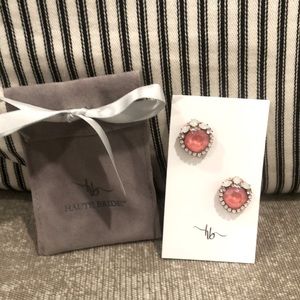 Haute Bride 12k Rose Gold Swarovski Earrings